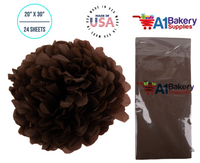 Chocolate Brown 20 Inch x 30 Inch - 24 Sheets