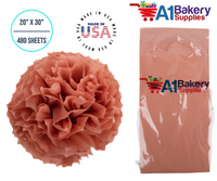 Terra Cotta Tissue Paper Squares Bulk  480 Sheets Premium Gift Wrap and Art Supplies for Birthdays Holidays or Presents by A1 Bakery Supplies Large 20 Inch x 30 Inch