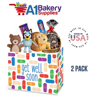 Get Well Soon Basket Box ,Theme Gift Box, Small 6.75 (Length) x 4 (Width) x 5 (Height), 2 Pack