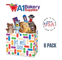 Get Well Soon Basket Box, Theme Gift Box, Small 6.75 (Length) x 4 (Width) x 5 (Height), 6 Pack