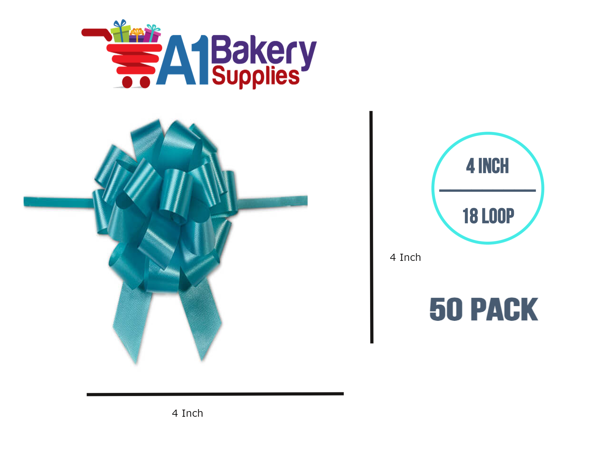 Pull Bows 4 Inch 50 Packs