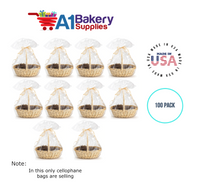 Round Bottom Basket Size 1.2 MIL BOPP Sealable Cellophane Gift Bags Bags for Gift Packing 27 x 35 Inch, 100 Pack
