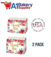 Thank You Flowers Basket Box, Theme Gift Box, Large 10.25 (Length) x 6 (Width) x 7.5 (Height), 2 Pack