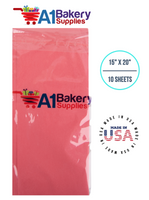 Coral Rose Tissue Paper Squares, Bulk 10 Sheets, Premium Gift Wrap and Art Supplies for Birthdays, Holidays, or Presents by A1BakerySupplies, Small 15 Inch x 20 Inch