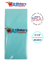 AQUA BLUE Color Tissue Paper 15 Inch x 20 Inch - 480 Sheets