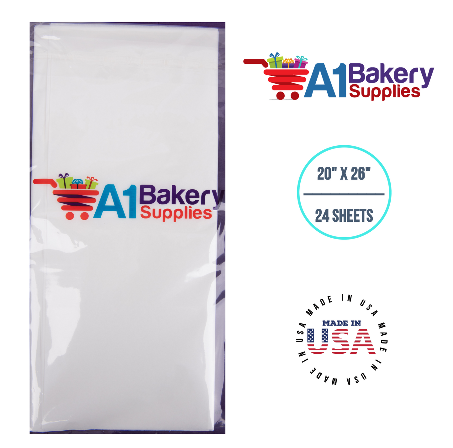 White Tissue Paper Small 20 Inch x 26 Inch - 24 Sheets