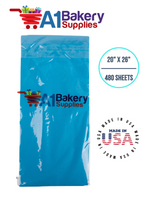 Turquoise Blue Tissue Paper Squares, Bulk 480 Sheets, Premium Gift Wrap and Art Supplies for Birthdays, Holidays, or Presents by A1BakerySupplies, Large 20 Inch x 26 Inch