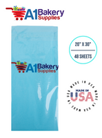 Oxford Blue Tissue Paper Squares, Bulk 48 Sheets, Premium Gift Wrap and Art Supplies for Birthdays, Holidays, or Presents by A1BakerySupplies, Medium 20 Inch x 30 Inch