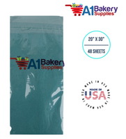 Teal Tissue Paper Squares, Bulk 48 Sheets, Premium Gift Wrap and Art Supplies for Birthdays, Holidays, or Presents by A1BakerySupplies, Medium  20 Inch x 30 Inch