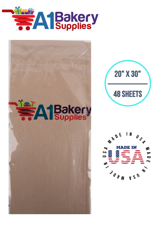 Solid Craft Tissue Paper Squares, Bulk 48 Sheets, Premium Gift Wrap and Art Supplies for Birthdays, Holidays, or Presents by A1BakerySupplies, Medium 20 Inch x 30 Inch