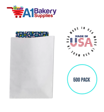 White Flat Merchandise Bags, Medium, 500 Pack - 10"x13"