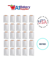 White Flat Merchandise Bags, Medium, 500 Pack - 8.5"x11"