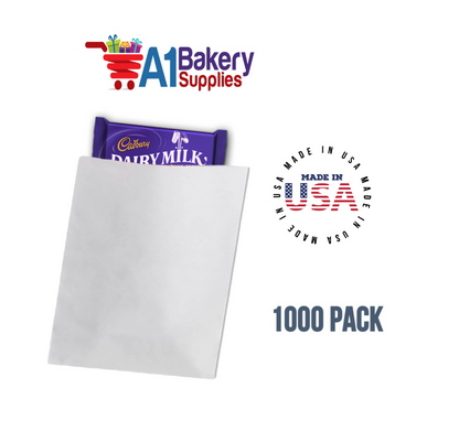 White Flat Merchandise Bags, Medium, 1000 Pack - 12"x15"