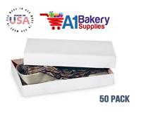 White Apparel Box for Men Shirts Gift Wrap Packaging Boxes, 15 x 9 1/2 x 2" - 50 Pack, Large