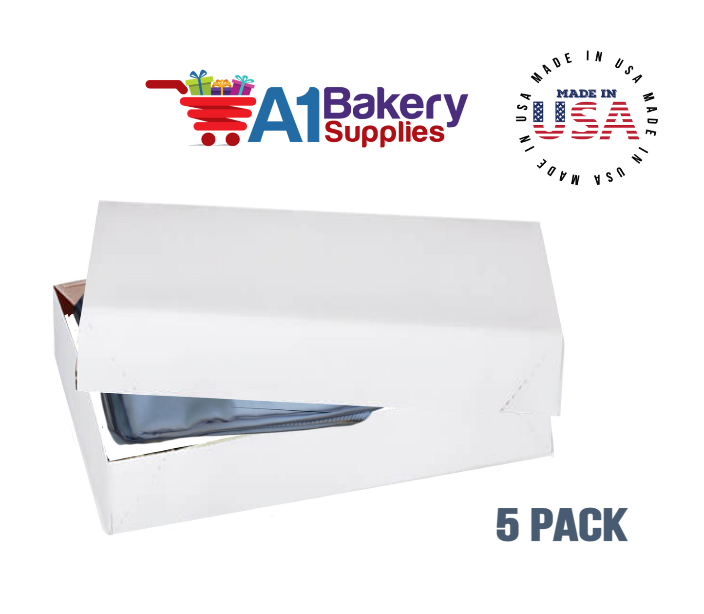 White Apparel Box for Men Shirts Gift Wrap Packaging Boxes, 15 x 9 1/2 x 2" - 5 Pack, Small